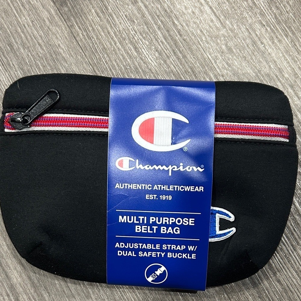Champion Black Belt Bag with Red Accent